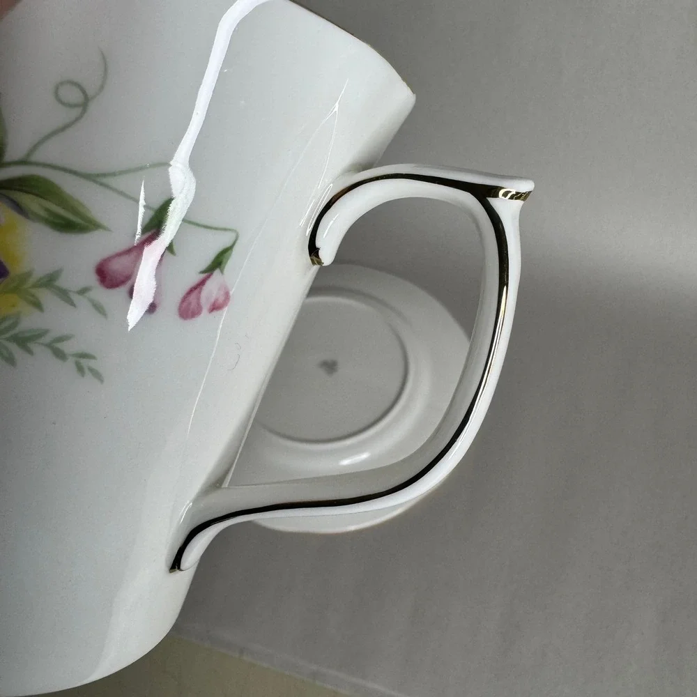 Duchess Fine Bone China Mug and Plate Set Floral Sweet Pea Made in‎ England